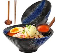 Ciotole Giapponesi per Ramen, 2 Set Giapponese Ramen Ciotola Con Bacchette E Cuc
