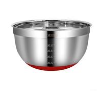 Ciotole in acciaio inox per cuochi e panettieri casalinghi che necessitano di strumenti affidabili per l'esecuzione delle ricette e la gestione degli ingredienti (18 cm)