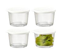 Ciotole In Con Coperchi | 4 Pezzi Barattoli Per Cibo Riutilizzabili - Contenitore Ermetico Per Pranzo,Per Preparazione Pasti Cucina Cottura Dispensa Frigo Congelatore Pranzo Insalata Minestra Yogurt F