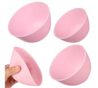 Ciotole in Silicone Set di 3 Tre Dimensioni, per Maschere Viso | Superficie Liscia Antiaderente, Rosa e Bianco, per Spa e Formazione Estetica, Ordina Compatto