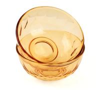 Ciotole in vetro ambrato 16,7 cm, 1 L, grandi ciotole in vetro premium per insalate, cottura, zuppe, dessert e snack, essenziali per la cucina, set di 2, lavabili in lavastoviglie, microonde e forno