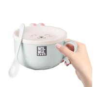 Ciotole istantanee con coperchio | Contenitore per alimenti con manico | Contenitore per alimenti a prova di microonde con manico | doppio strato anti-, anti-perdita e pas