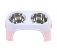 Ciotole per Animali Domestici Rialzate, Manico Bifacciale con Fondo Antiscivolo Rimovibile Ciotole per Cani Rialzate Rimovibili per Cani di Taglia Media e Grande (Bianco rosato