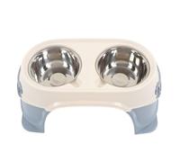 Ciotole per Cani, Facile da Lavare L'animale Domestico Durevole Lancia la Protezione del Collo 'acciaio Inossidabile per la Casa (Grigio beige)