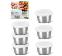 Ciotole per condimenti ermetiche in acciaio inox con coperchi 6 pezzi contenitor