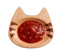 Ciotole per condimenti - Simpatiche ciotole in legno riutilizzabili, piccole ciotole per salse a forma di gatto, con superfici a bassa manutenzione che consentono una facile pulizia, maGathering
