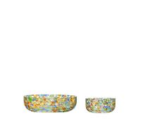 Hübsch Interior - Ciotole per coriandoli Set da 2 in vetro Ø 15 cm - Multicolore