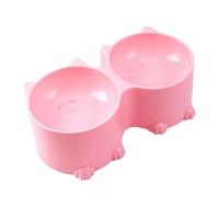 Ciotole per gatti rialzate per cibo e acqua | Cat Design piatti per gatti alti | Ciotole per cuccioli, ciotola per mangiatoia per gatti protettiva rialzata inclinata per gatti e cani di piccola Vesone