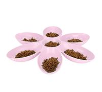 Ciotole per Gattini, Ciotole per Gatti per Gatti Al Coperto Mangiatoia Multipla per Gatti a Forma di Petali di Fiori 6 Griglie Ciotola per Alimentazione Animali Domestici Ciotola