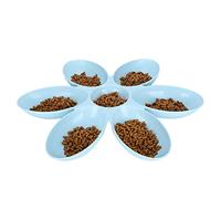 Ciotole per Gattini, Ciotole per Gatti per Gatti Al Coperto Mangiatoia Multipla per Gatti a Forma di Petali di Fiori 6 Griglie Ciotola per Alimentazione Animali Domestici Ciotola