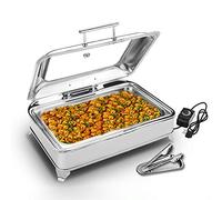 Ciotole per rubinetto, scaldavivande per server a buffet con vassoi riscaldanti rimovibili per feste, in acciaio inox, 400 W, perfetti per il Ringraziamento e Natale per mantenere il cibo caldo 1/1