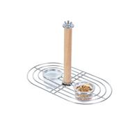 Ciotole Per Uccelli Da Gabbia | Vaschette Acqua Pappagalli con Trespolo - Ciotole Appese Per Uccelli Mangiatoie Per Fringuelli Parrocchetti Sole Grigi Africani Calopsite Conuri Giardino Terraz