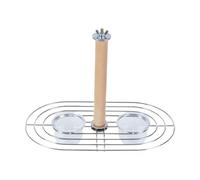 Ciotole Per Uccelli Da Gabbia,Vaschette Acqua Pappagalli con Trespolo - Dispenser Appendibile Trasparente Per Diamanti Calopsite Ara Conuri Budgerigar Balcone Giardino Terrazza