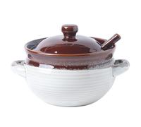 Ciotole per zuppa, cocci per zuppa di cipolle francese, ciotole per cipolla francese in ceramica da 1000 ml con manici, per servire in forno per peperoncino, stufato di manzo, cereali, torte pent