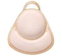 Ciotole per zuppa con manici divisi Ciotola in ceramica anti-zuppa per patatine e salse Combo piatto per e sandwich per dessert, frutta, insalata