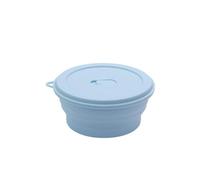Ciotole pieghevoli in silicone con coperchio, confezione da 3 contenitori | Risparmia spazio prezioso durante i viaggi all'aperto con ciotole pieghevoli in silicone che si piegano fino a soli 3 cm di