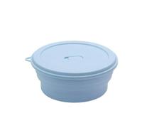 Ciotole pieghevoli in silicone con coperchio, confezione da 3 contenitori | Risparmia spazio prezioso durante i viaggi all'aperto con ciotole pieghevoli in silicone che si piegano fino a soli 3 cm di