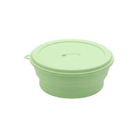 Ciotole pieghevoli in silicone con coperchio, confezione da 3 contenitori | Risparmia spazio prezioso durante i viaggi all'aperto con ciotole pieghevoli in silicone che si piegano fino a soli 3 cm di