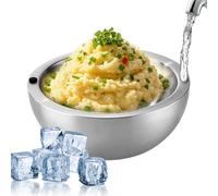 Ciotole Refrigeratori Per Mantenere Il Cibo Freddo | Isolato In Acciaio | Contenitore Refrigerato Per Alimenti Come Frutta Pesce Frutti Di Frutta Guacamole Salsa E Antipasti Per Eventi E