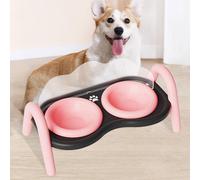 Ciotole rialzate per gatti, ciotole per cibo e acqua, antiscivolo, facili da