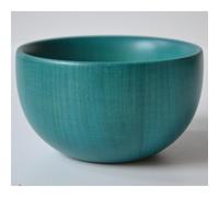 Ciotolina tornita a mano in legno massello Ø 10xh 06 cm per macedonia , gelato , pinzimonio , aperitivi azzurro azzurro