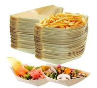 Ciotoline Monoporzione, 100 Pezzi Finger Food, 17×8 cm Bicchierini Finger Food, Biodegradabile Barchette Finger Food Perfetto per Matrimoni Compleanni Feste Campeggio Picnic Riunioni di Famiglia