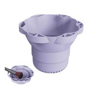 Ciotova Detergente Per Pennelli Per Trucco - Cleaner Per Il Trucco In Silicone | Ciotola Di Lavaggio Pieghevole Con Scrubber E Supporto Per Asciugatura | Strumento Di Pulizia Del Pennello Per Trucco P
