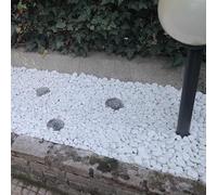 Ciottoli Bianco Granulometria 25/40 Pietre Naturali Decorazione Giardini kg 25