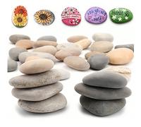 Ciottoli dipinti creativi, dimensioni assortite 1-3 cm / 2-4 cm / 3-5 cm / 5-7,5 cm, adatti per decorazioni artistiche, artigianato e decorazioni per acquari, pittura su pietre piatte, ciottoli da spi
