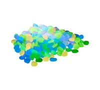 Ciottoli luminosi al buio, 300 pezzi, decorativi, colorati, artificiali | Pietre luminose da giardino per paesaggistica, per prato, cortile, terrazza, vialetto, acquario, vaso, fai da te