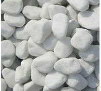 Ciottoli marmo Bianco Carrara 40/60 mm sassi pietre arredo vasi e giardino 22 kg