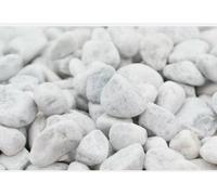 Ciottoli marmo Bianco Carrara 40/60mm sassi pietre arredo vasi e giardino 25 Kg