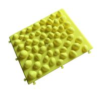 Ciottoli Massaggio Piedi Pad Piastra Pressione Dita Shiatsu Coperta Yg Mat Giallo 37x29.5x3.2 cm