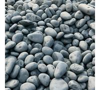 Ciottoli Nero Ebano Pietre Naturali Decorativi Giardini Aiuole Vasi Protegge Decora Vialetti Confezionata in Sacchi (kg 25, 25/40 mm)