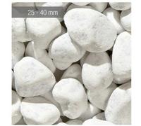 Ciottoli Sassi Bianco Carrara per Giardino Decorativi Vasi Aiuole Sacco 25kg