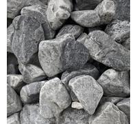 Ciottoli Sassi Decorativi Grigio Cenere per Giardino Vasi Aiuole e Vialetto Confezione 25kg (25-40mm)