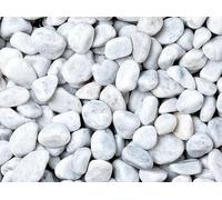 Ciottoli, sassi per giardino, Bianco Carrara 25-40 mm (600 kg)