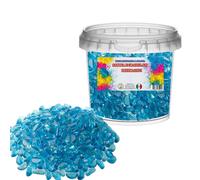 Ciottoli Vetro Pietre Decorative Perline Pepite Gemme 155-160 PZ 1 kg AZZURRO