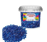 Ciottoli Vetro Pietre Decorative Perline Pepite Gemme 155-160 PZ 1 kg BLU