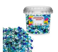 Ciottoli Vetro Pietre Decorative Perline Pepite Gemme 155-160 PZ 1 kg MIX COLOR