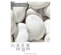 Ciottolo di marmo Bianco Carrara sacco da 25 kg sassi pietre arredo giardino vas