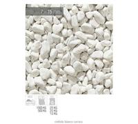Ciottolo di marmo Bianco Carrara sacco da 25 kg sassi pietre arredo giardino vas