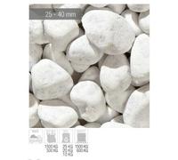 Ciottolo di marmo Bianco Carrara sacco da 25 kg sassi pietre arredo giardino vas