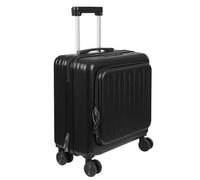 Ciounmb Valigia da 18 pollici, valigetta da 47 l, valigetta con tasca frontale, custodia rigida in ABS, serratura con password a 3 cifre, porta USB, impermeabile, bagaglio a mano per aereo, Nero ,