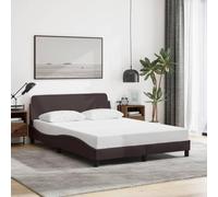 CIOURSTO Fiame Letto, Tessuto in Poliestere e Telaio in Pino Solido, Letto Matrimoniale Singolo Camera da Letto, con Testiera e Compensato (140 x 200 cm)