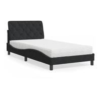 CIOURSTO Letto Singolo per Adulti con Materasso Incluso - Letto Moderno Imbottito in Velluto, con Cuscino per la Testa per Camera da Letto (100 x 200 centimetri)