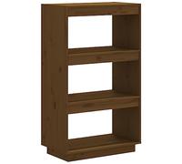 CIOURSTO Libreria in Legno di Pino Naturale, Scaffale Aperto Girevole a 360°, Scaffale Verticale Stretto Salvaspazio per Soggiorno, Camera da Letto e Piccoli Spazi (Marrone mieles #57)