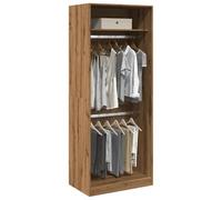 CIOURSTO Organizzatore dell'Armadio della Stanza di Calcolo - Fondazione per Armadietti in Legno con Ripiani Integrati per Camera da Letto (Oak Artigianale)