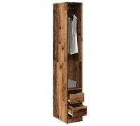 CIOURSTO Organizzatore dell'Armadio della Stanza di Calcolo - Fondazione per Armadietti in Legno con Ripiani Integrati per Camera da Letto (Old Wood)