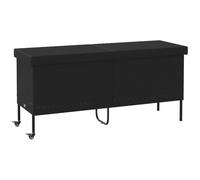 CIOURSTO Scatola Portaoggetti da Esterno in Vimini con Ruote, Scatola da Patio Resistente Agli Agenti Atmosferici, Contenitore da Giardino di Grande capacità per (160 x 55 x 75 cm)